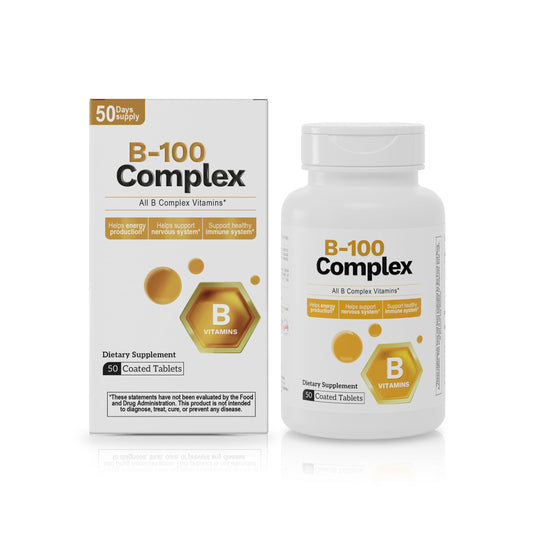 Frasco de complejo de vitaminas B Nutra Nutrition 50 tabletas