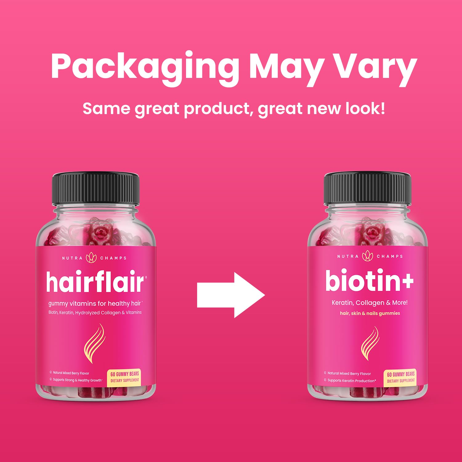 NutraChamps Biotina y Biotina+ para salud integral