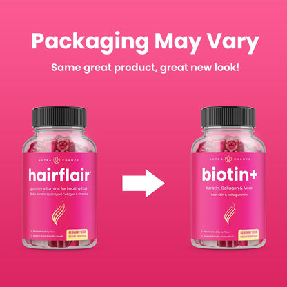 NutraChamps Biotina y Biotina+ para salud integral