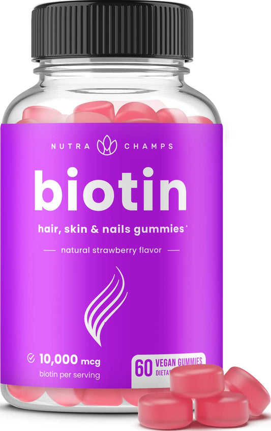 NutraChamps gomitas de biotina para cabello y uñas