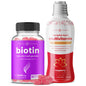 Paquete NutraChamps gomitas de biotina y multivitamínicos líquidos