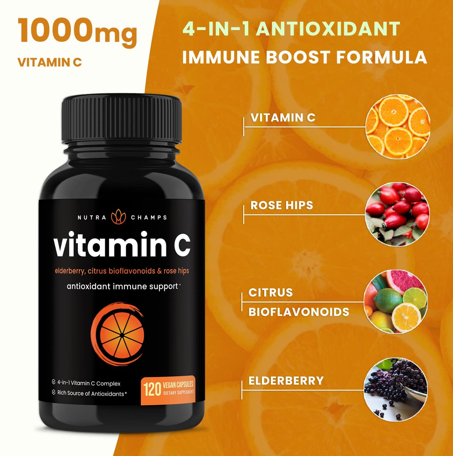 NutraChamps paquete combinado para salud inmune y cabello