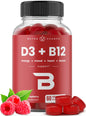 NutraChamps vitaminas d3 y b12 gomitas frambuesa 60 unidades