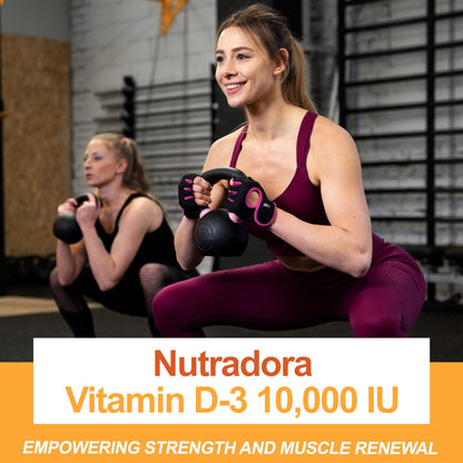 Nutradora envase vitamina d3 10000 ui cápsulas blandas