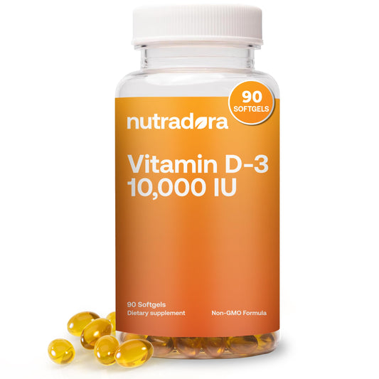 Nutradora vitamina d3 10000 ui cápsulas blandas paquete