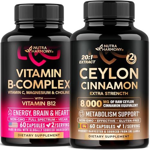 NUTRAHARMONY complejo B y canela de Ceilán cápsulas suplemento