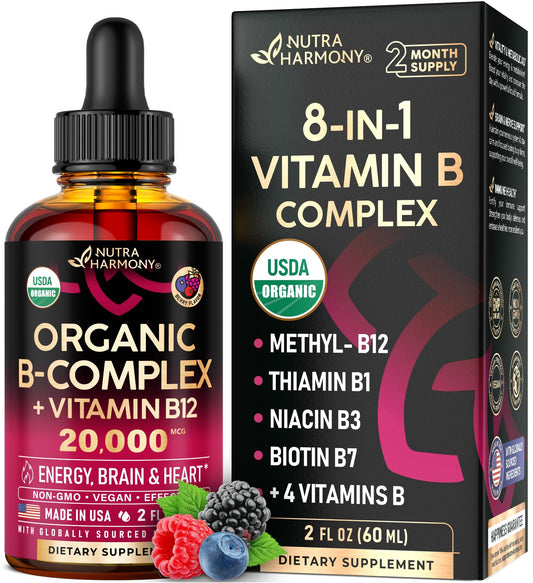 NUTRAHARMONY Complejo B orgánico gotas líquidas 2 onzas