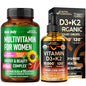 Botella de gotas vitamina D3 K2 Nutraharmony para mujeres