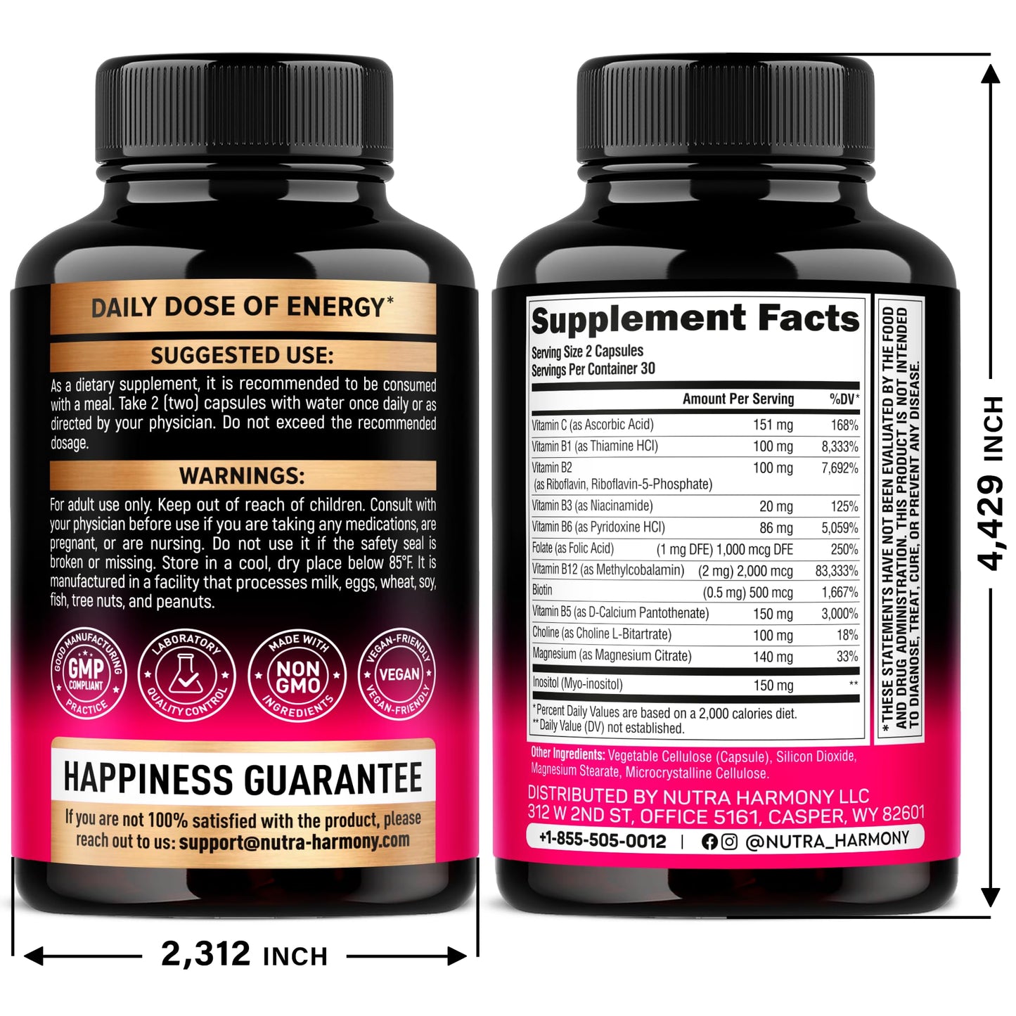 Cápsulas de Vitaminas B complejo NutraHarmony