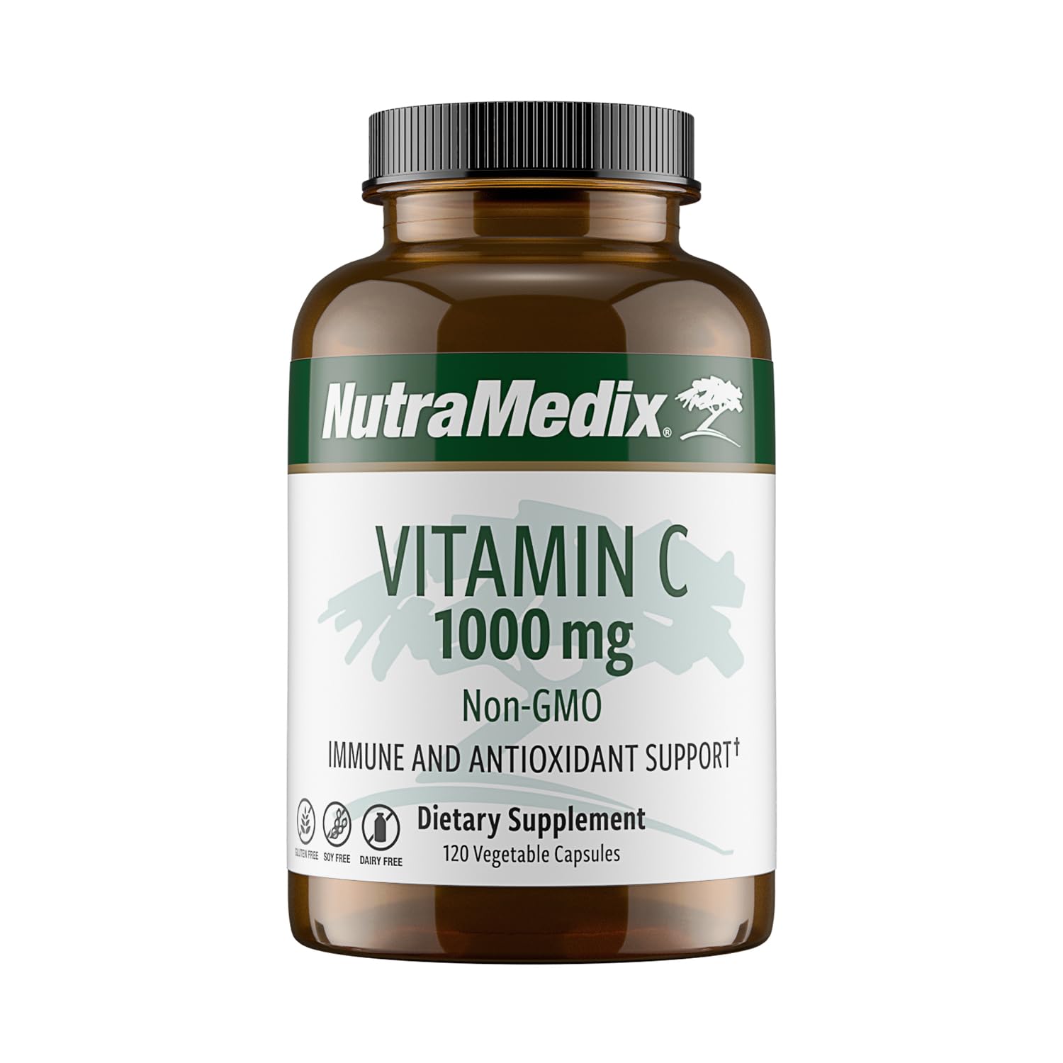 NutraMedix Vitamina C 1000mg suplemento antioxidante 120 cápsulas vegetales