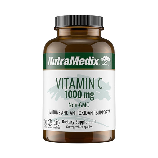 NutraMedix Vitamina C 1000mg suplemento antioxidante 120 cápsulas vegetales