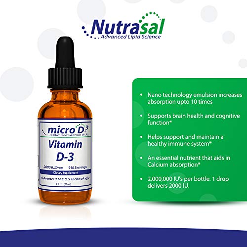 Nutrasal gotas vitamina D3 con nanotecnología para salud