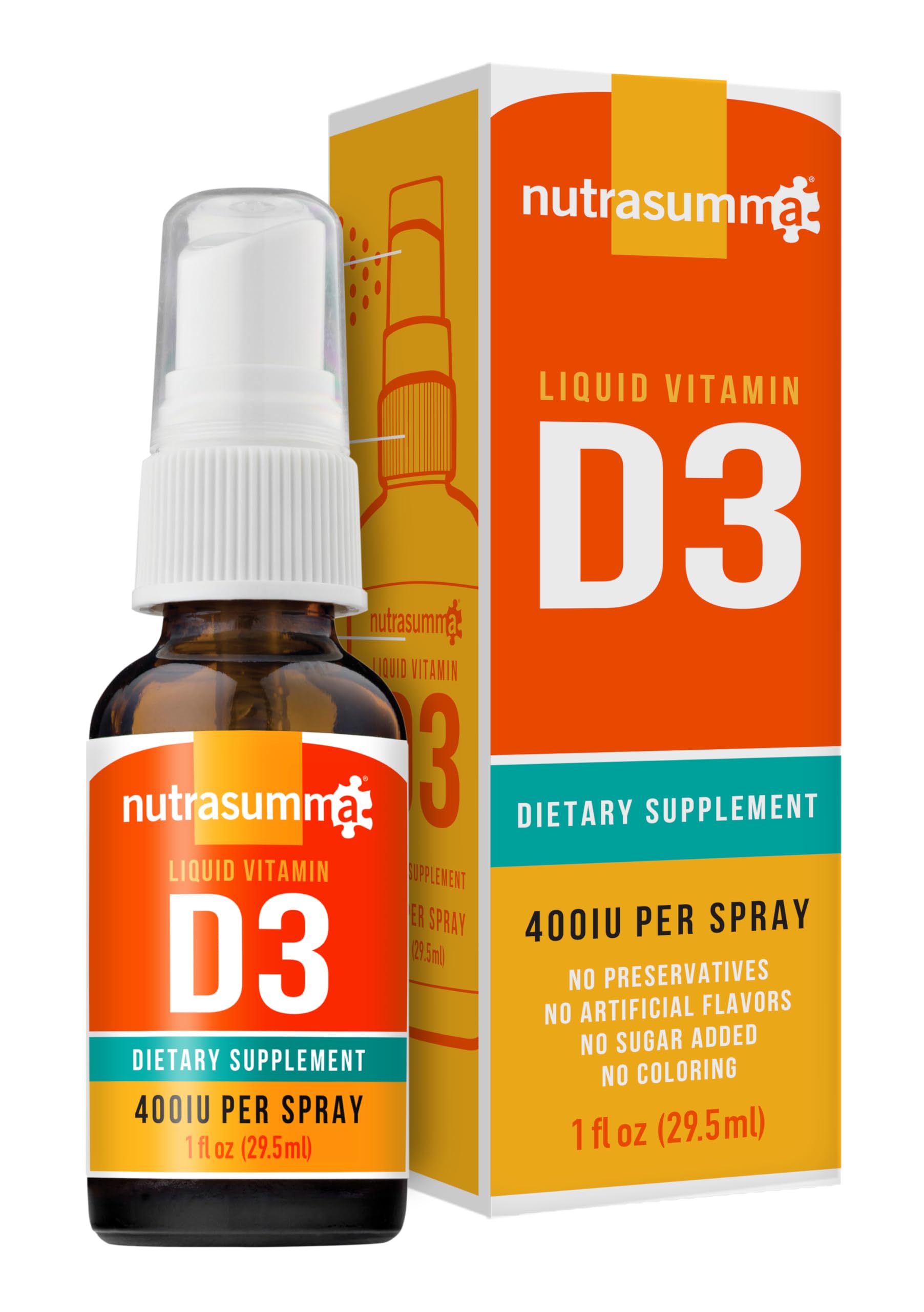 Nutrasumma spray vitamina d3 1000 ui 30 ml alta absorción apoyo huesos