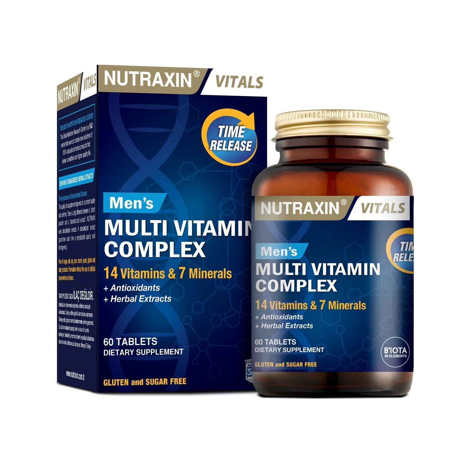 Nutraxin multivitamínico para hombres frasco de 60 tabletas