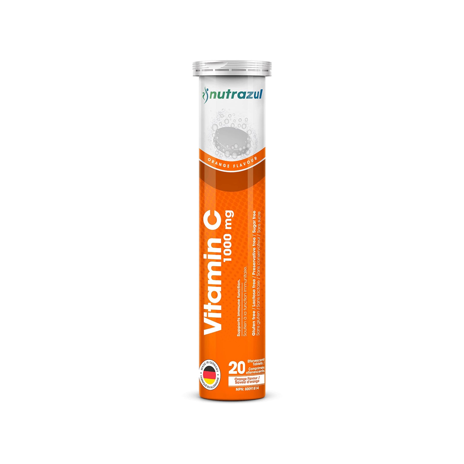 Nutrazul vitamina C 1000 mg efervescente paquete 20 tabletas