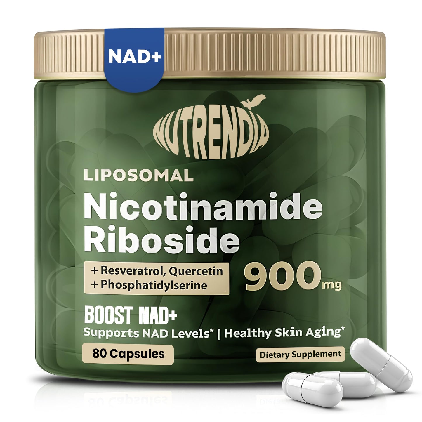 Nutrendía suplemento NAD+ liposomal 900mg frasco principal