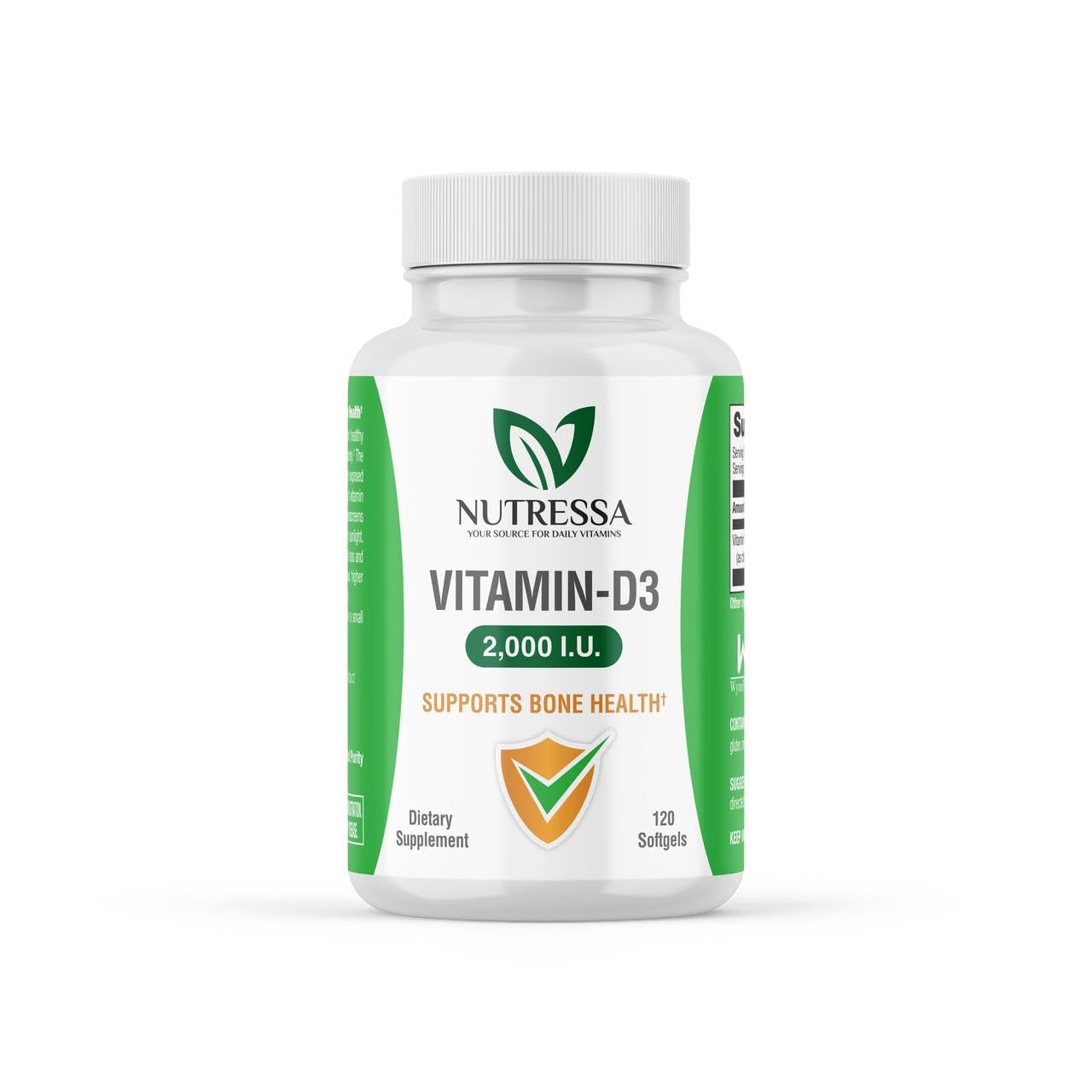 Nutressa vitamina d3 2000 ui cápsulas blandas suplemento