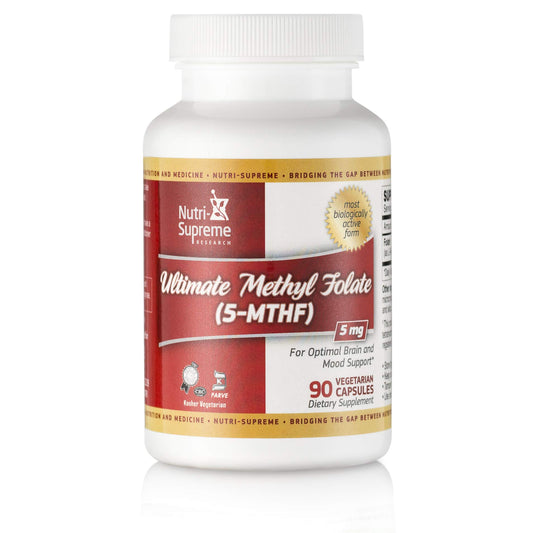 NUTRI-SUPREME Metilfolato 5 mg 90 cápsulas espalda