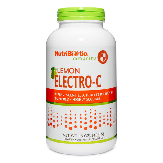 NutriBiotic Lemon Electro-C polvo vitamina c electrolitos 16 oz