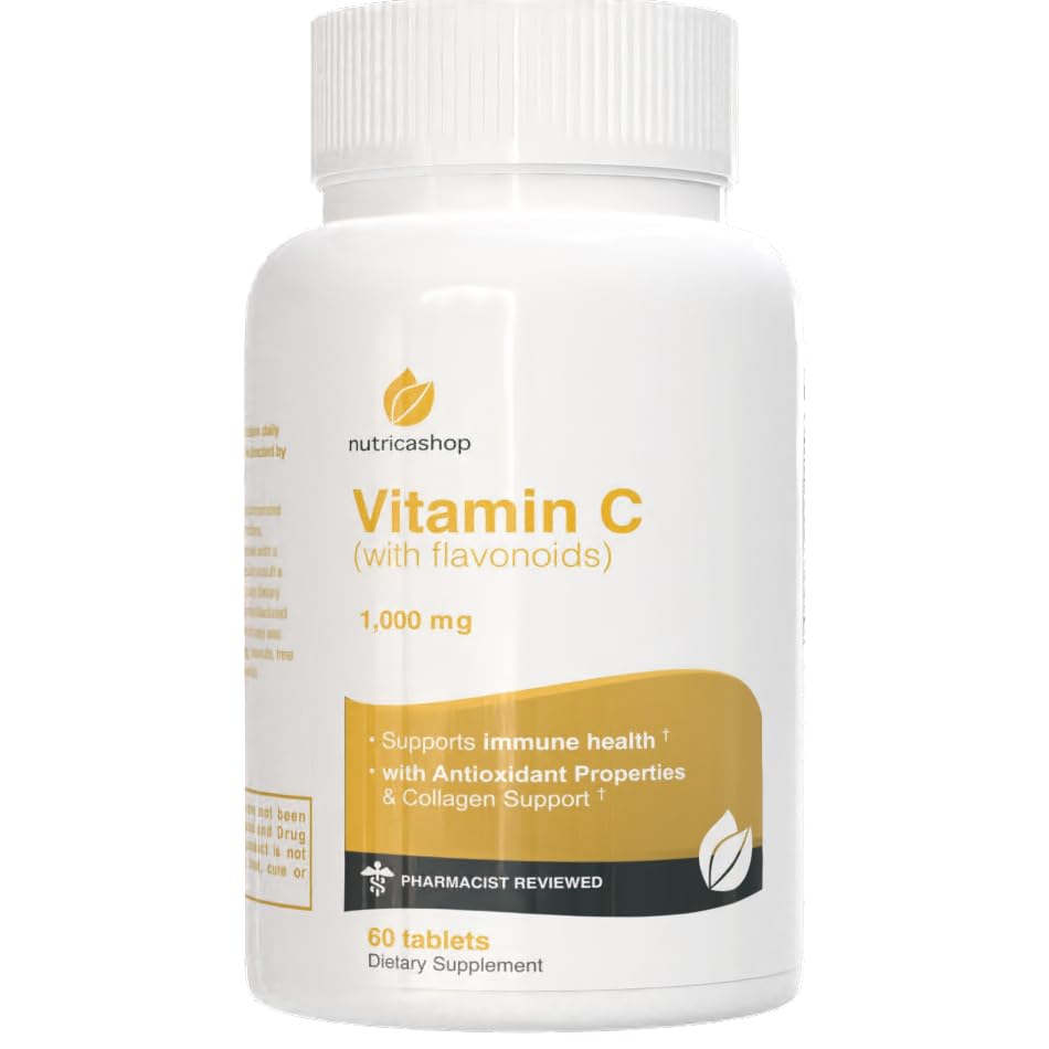 NUTRICASHOP frasco vitamina c 1000mg 60 tabletas veganas