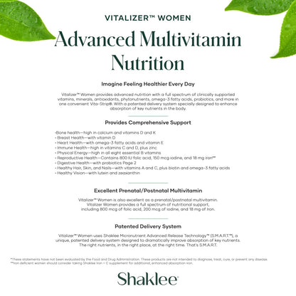 Nutrición avanzada multivitamínica Vitalizer Mujeres