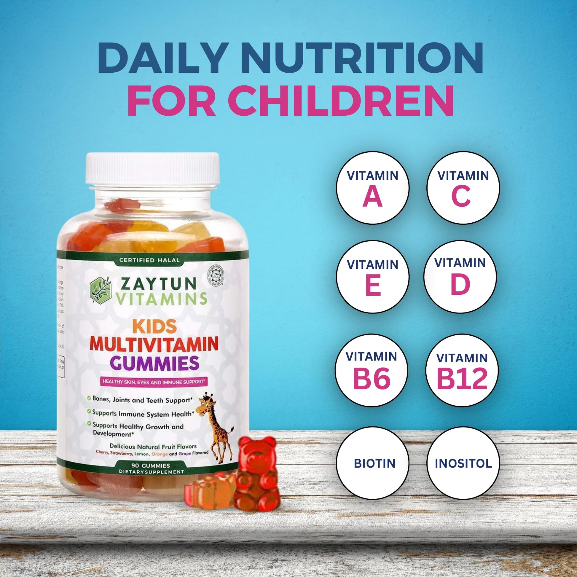 Nutrición diaria para niños con gomitas Zaytun Vitamins