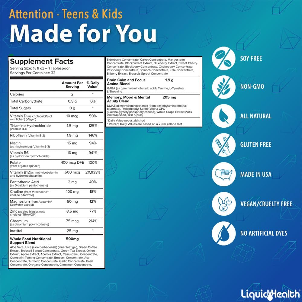 Información nutricional LIQUIDHEALTH suplementos