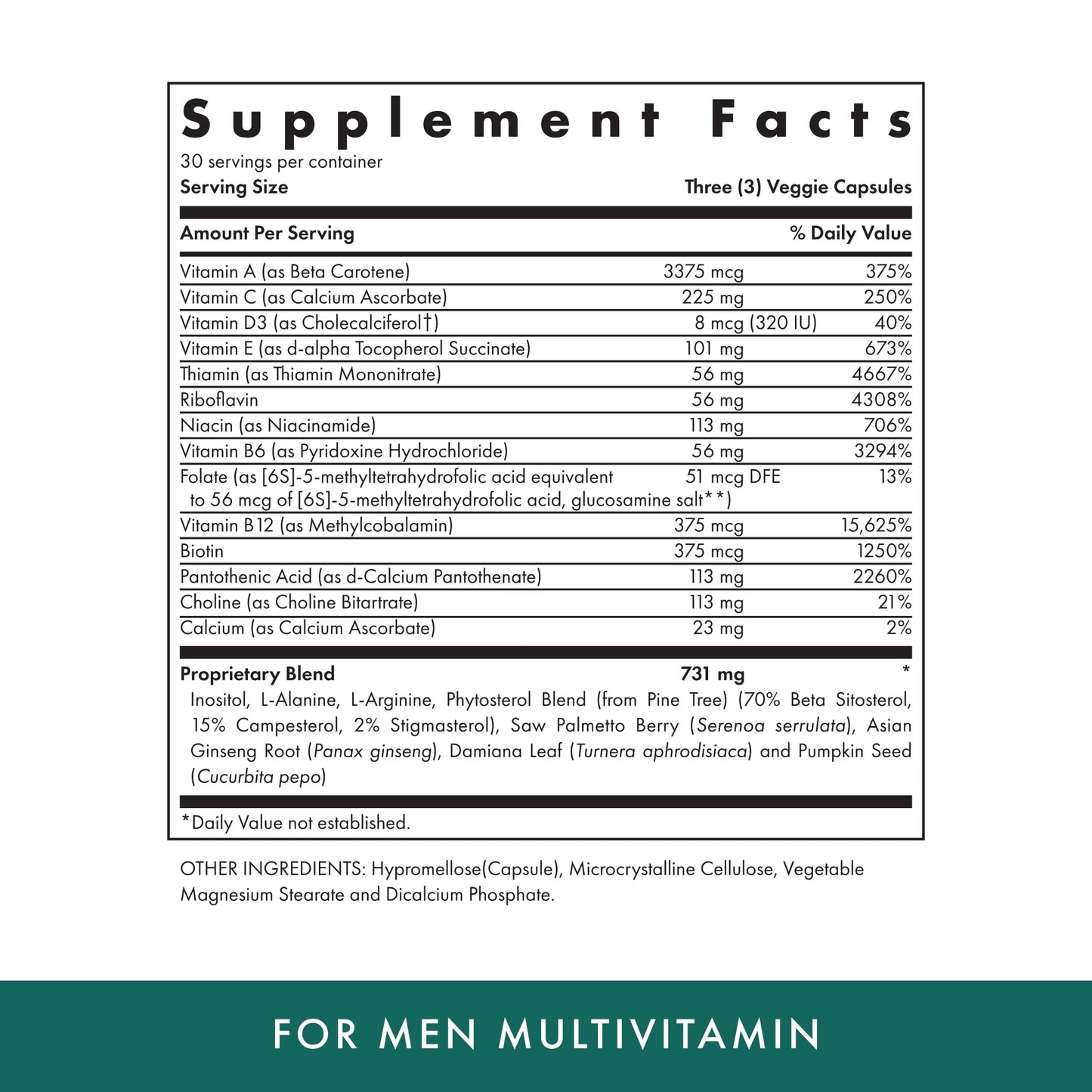 nutrición multivitamínica Michael's para la salud masculina
