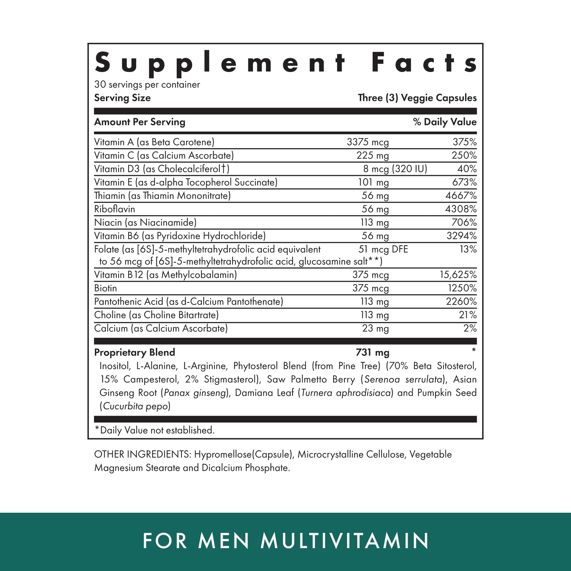 nutrición multivitamínica Michael's para la salud masculina