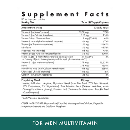 nutrición multivitamínica Michael's para la salud masculina