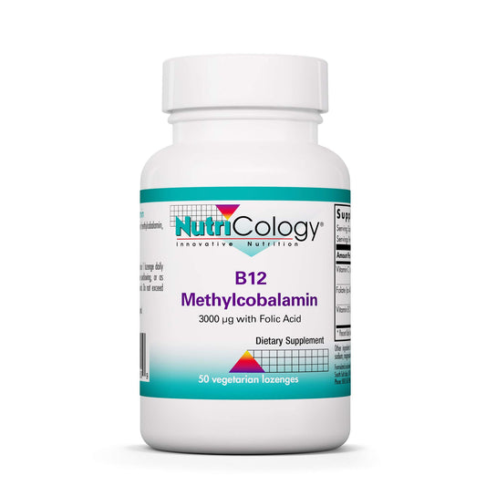 Nutricology B12 metilcobalamina suplemento 50 pastillas vegetales
