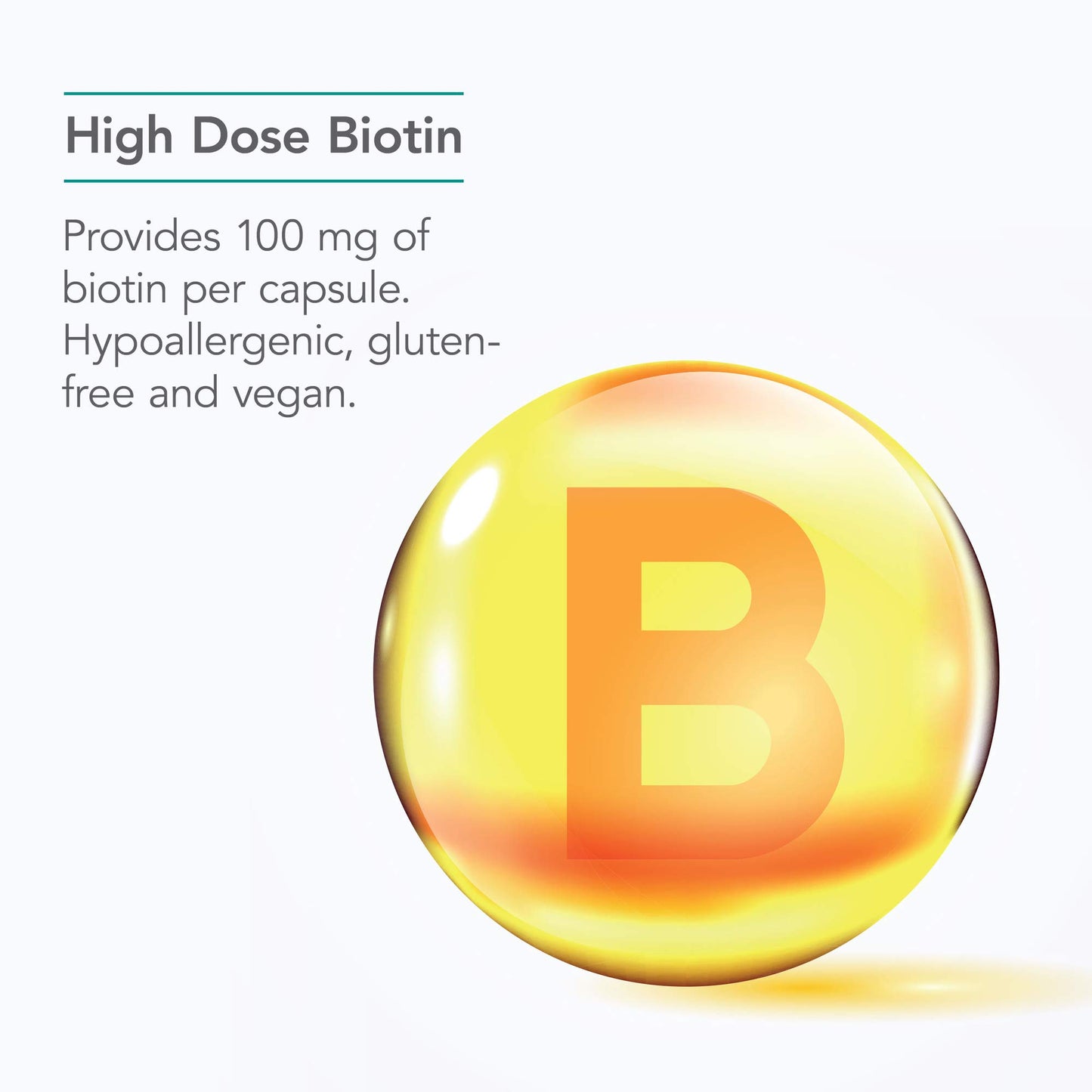 Suplemento Nutricology HiBiotin 90 cápsulas vista lateral