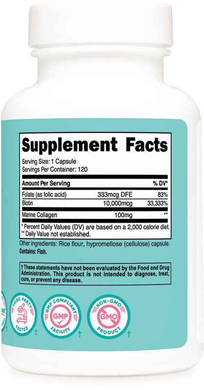Nutricost biotina envase y cápsulas