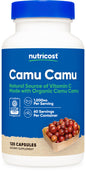 Frasco Nutricost Camu Camu cápsulas orgánicas 120 unidades
