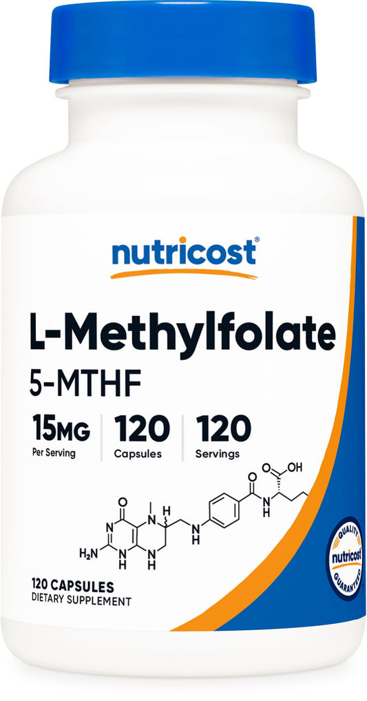 Nutricost l-metilfolato cápsulas 120 cuenta suplemento vegano