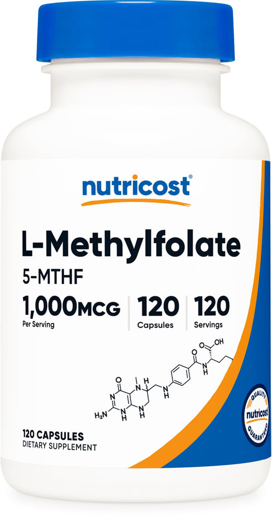 Nutricost Metilfolato 1000mcg botella 120 cápsulas
