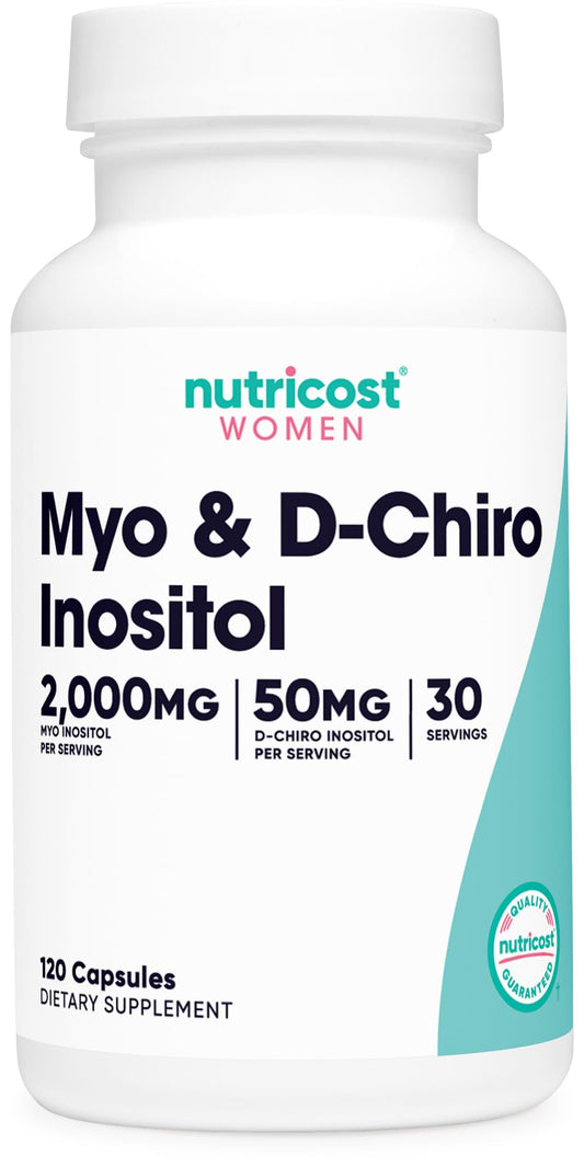Nutricost Myo y D-Chiro Inositol suplemento 2000mg 120 cápsulas