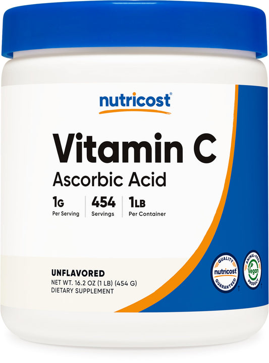 Nutricost polvo puro de ácido ascórbico vitamina c