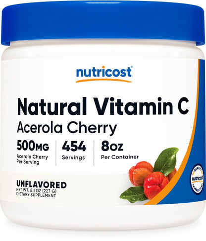 Nutricost polvo vitamina C natural acerola 227 gramos