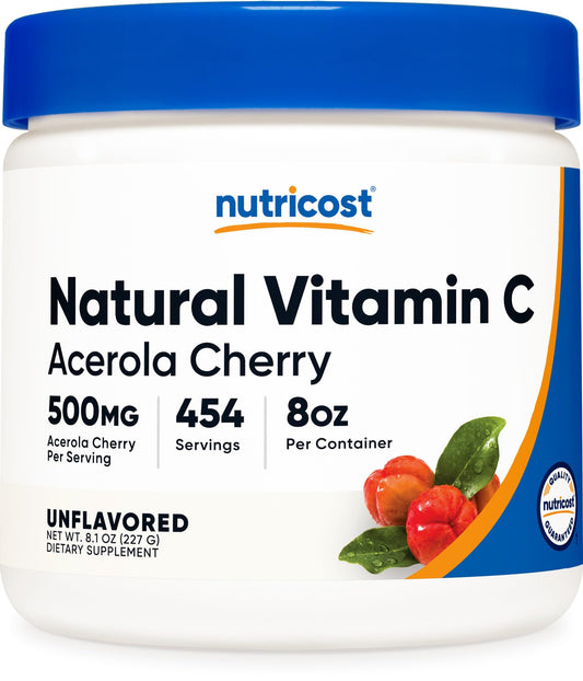 Nutricost polvo vitamina C natural acerola 227 gramos