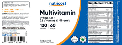 Nutricost probióticos y vitaminas para la salud diaria