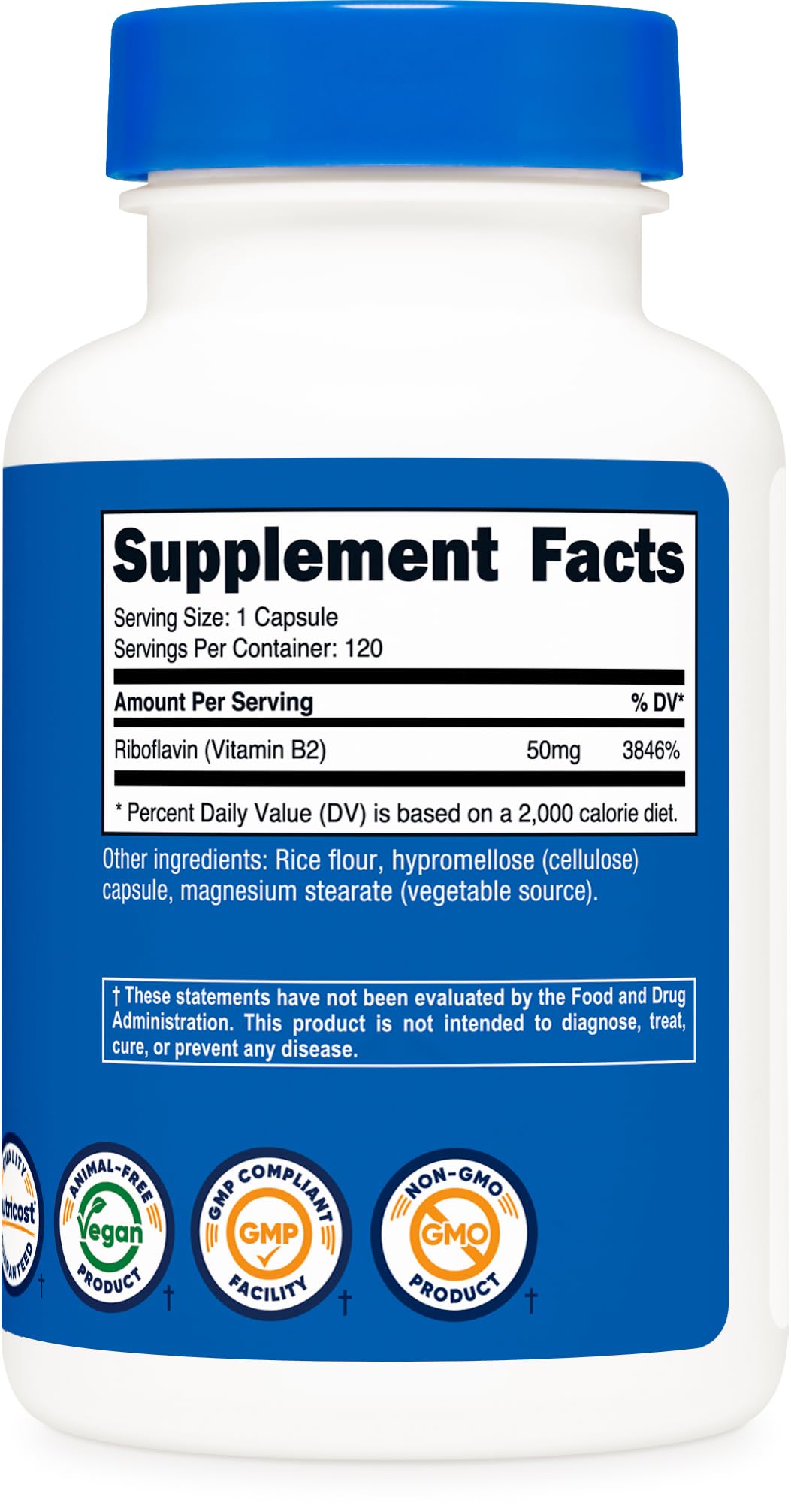 Nutricost Riboflavina-5-Fosfato Vitamina B2 cápsulas