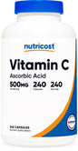 Nutricost Vitamina C 500mg 240 cápsulas frasco
