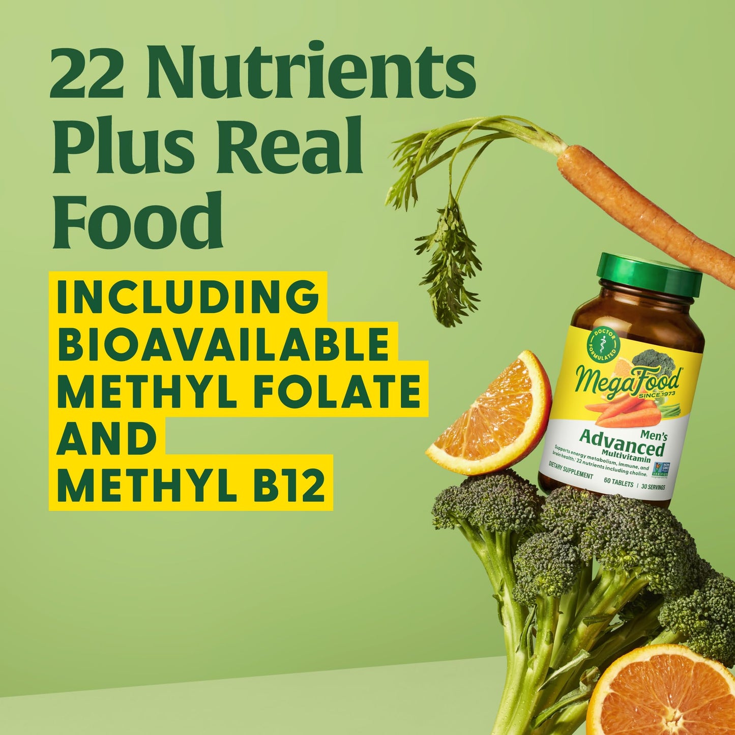 Nutrientes y alimentos reales en multivitamínico MegaFood