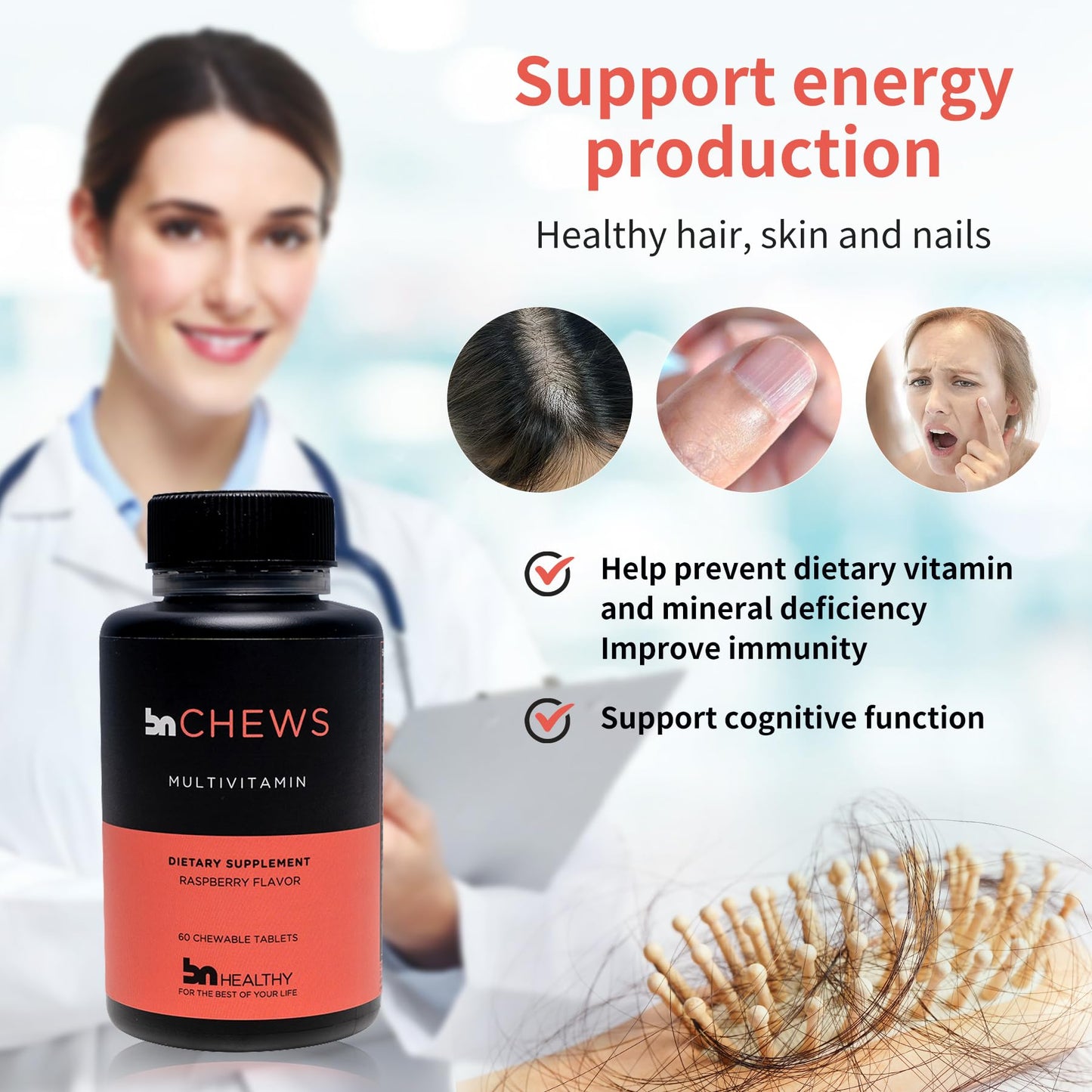 Nutrientes esenciales en BN Chews masticable