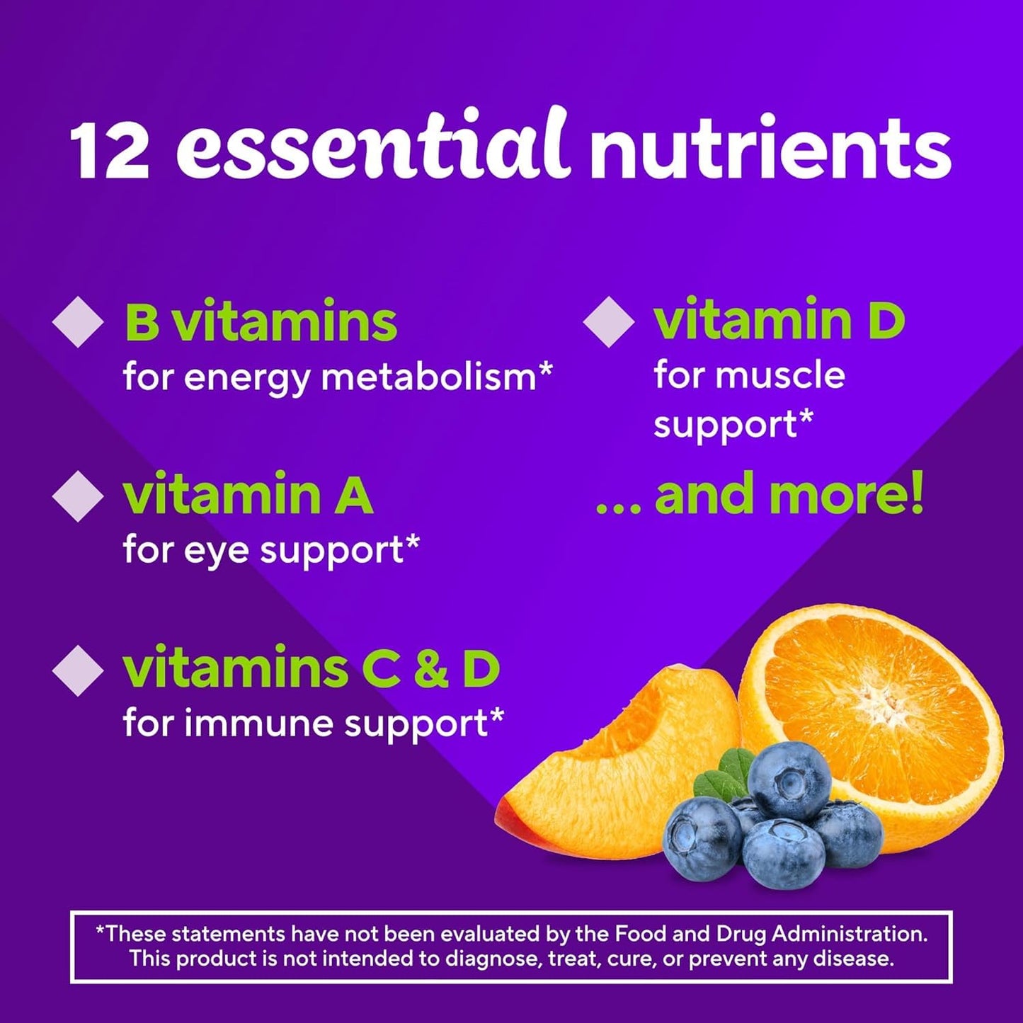 Nutrientes esenciales en las gomitas vitafusion