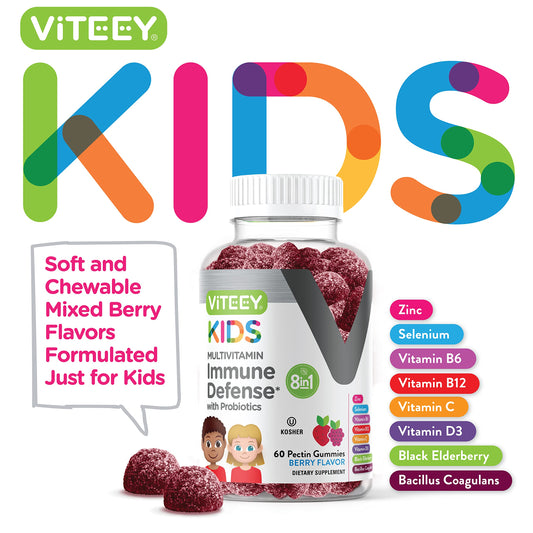 Nutrientes de gomitas multivitamínicas para niños