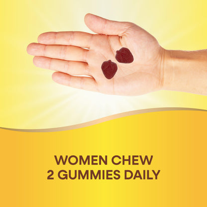 Nutrientes esenciales en gomitas para mujeres Nature's Way.