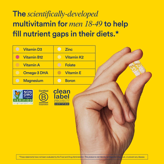 Nutrientes trazables en multivitamínico Ritual para hombres