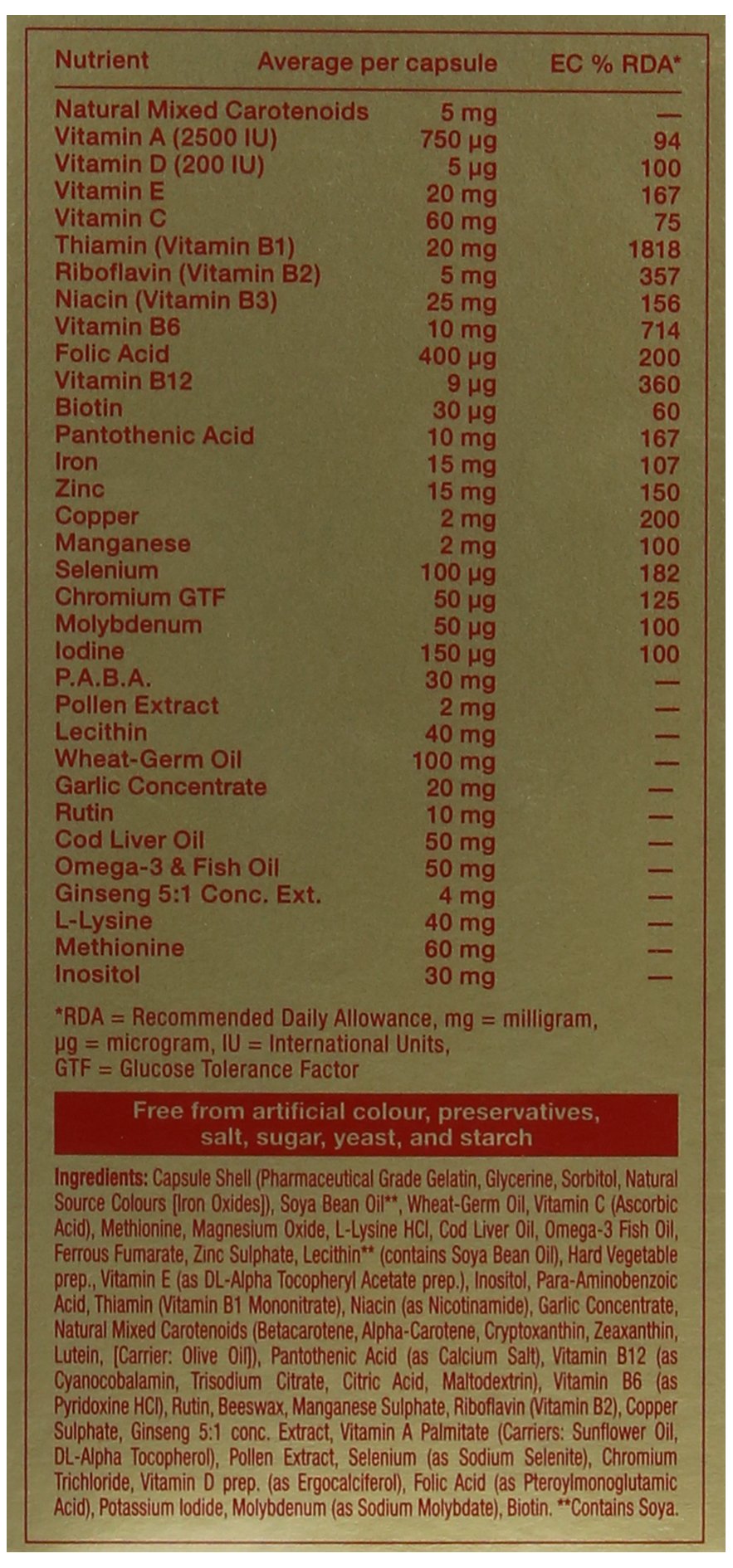 Nutrientes y vitaminas del omega-h3